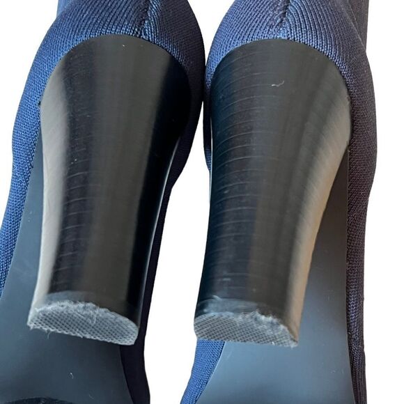 Charles By Charles David Simone Navy Blue Over-The-Knee Stretch Knit Boots - Picture 13 of 16